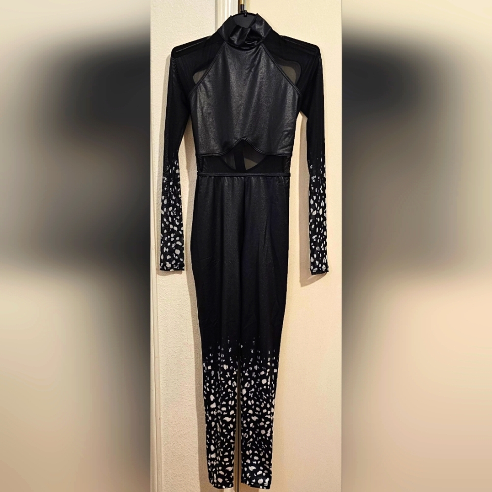 Black and White Patterned Jumpsuit